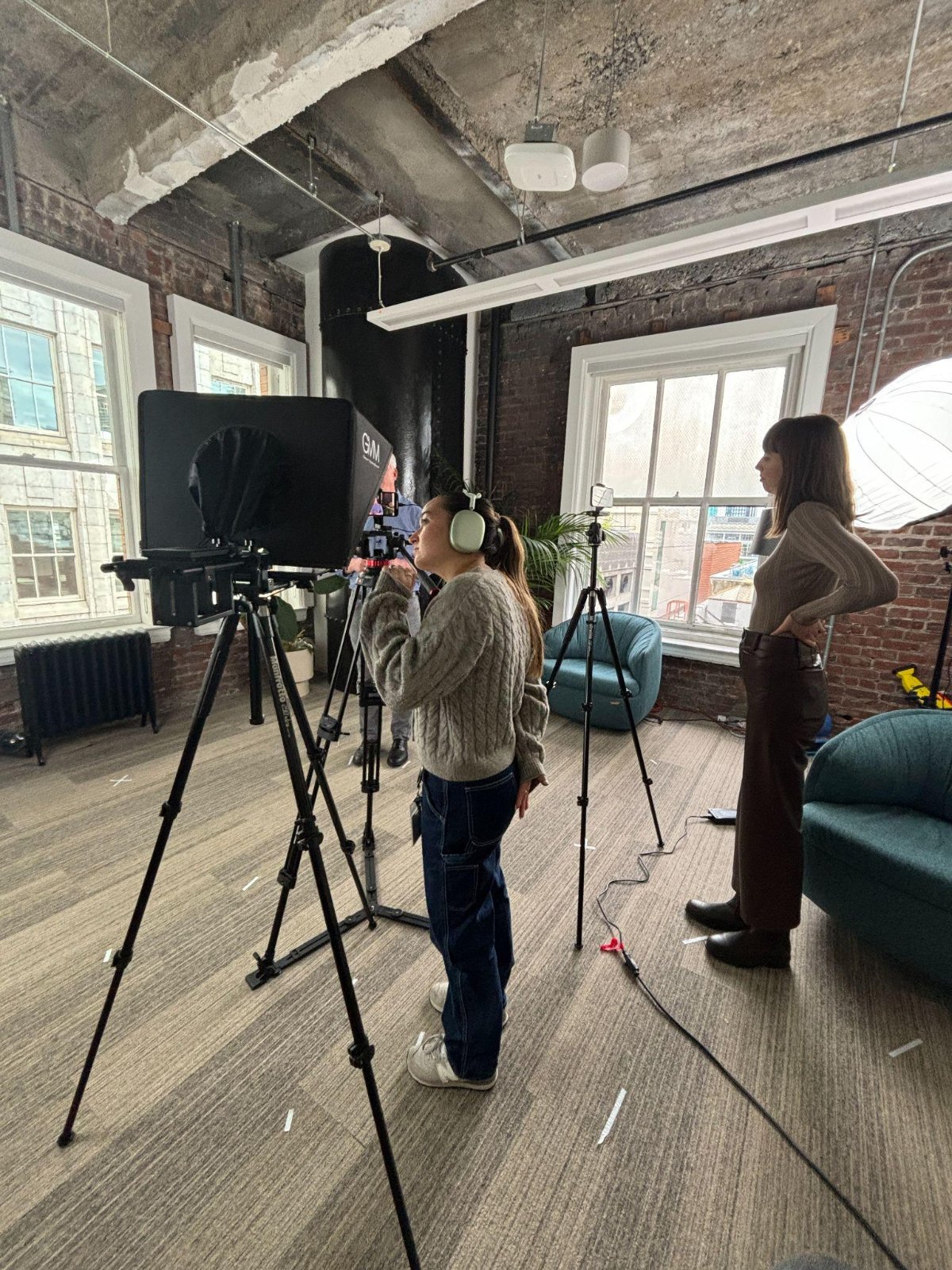 On set in the Sigma video studio